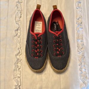 Juicy Couture Denim and Pink Espadrilles